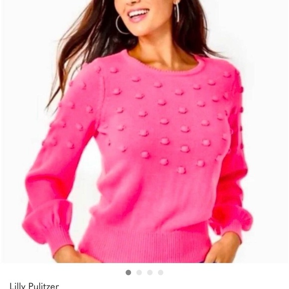 NWT Lilly Pulitzer Tekla Sweater Coral Sands Large - Picture 10 of 10